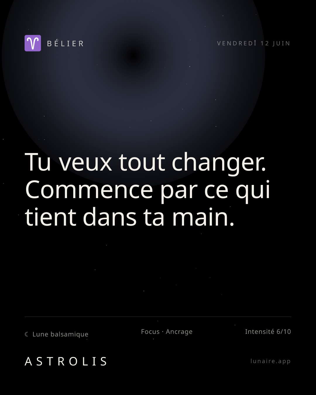 Carte du jour Bélier