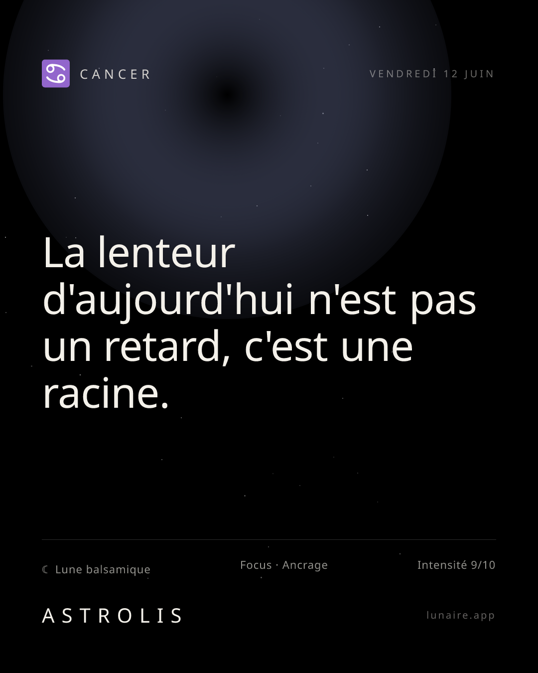 Carte du jour Cancer